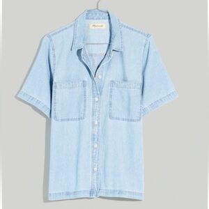 Madewell Sky Blue Textured Top